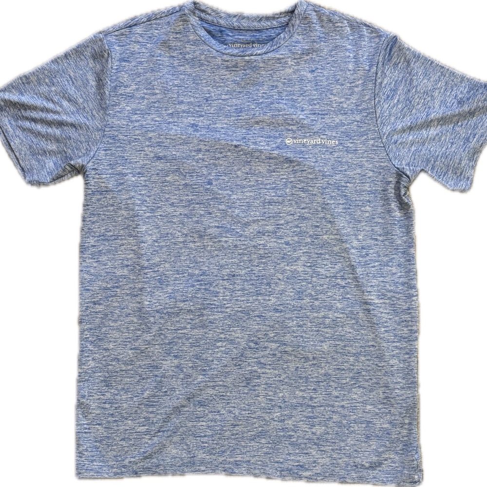 Vineyard Vines Heathered Blue Athletic Short Sleeve Tee